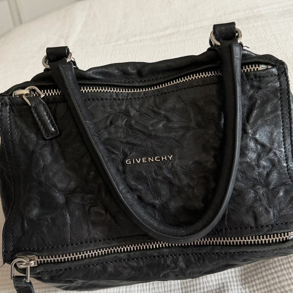 Givenchy Pandora Black Leather Crinkle Bag
